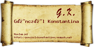 Gönczöl Konstantina névjegykártya